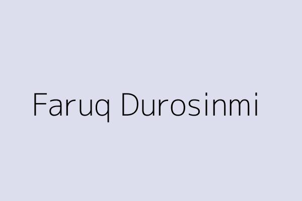 Faruq Durosinmi